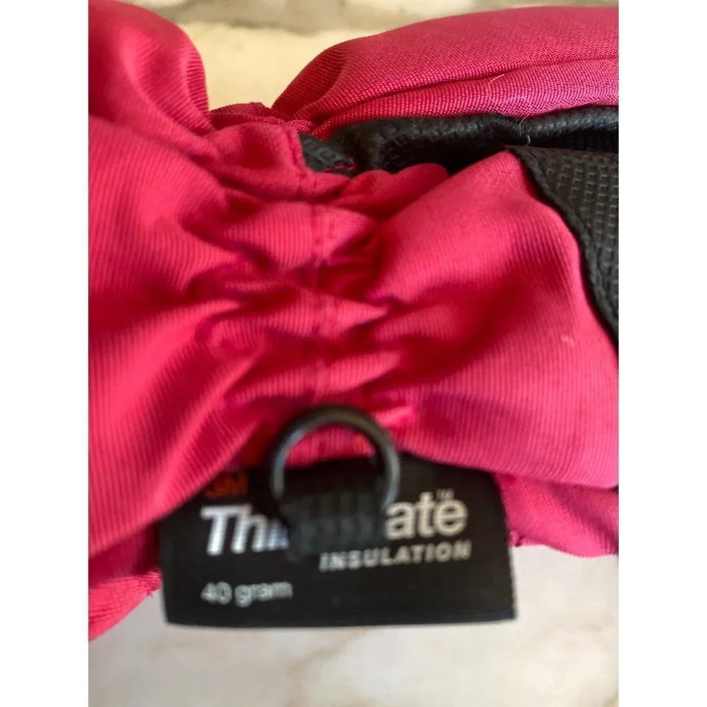 3M Thinsulate Winter‎ Gloves Pink Ladies M/L 40g Insulated Quilted Ski Snow Gear